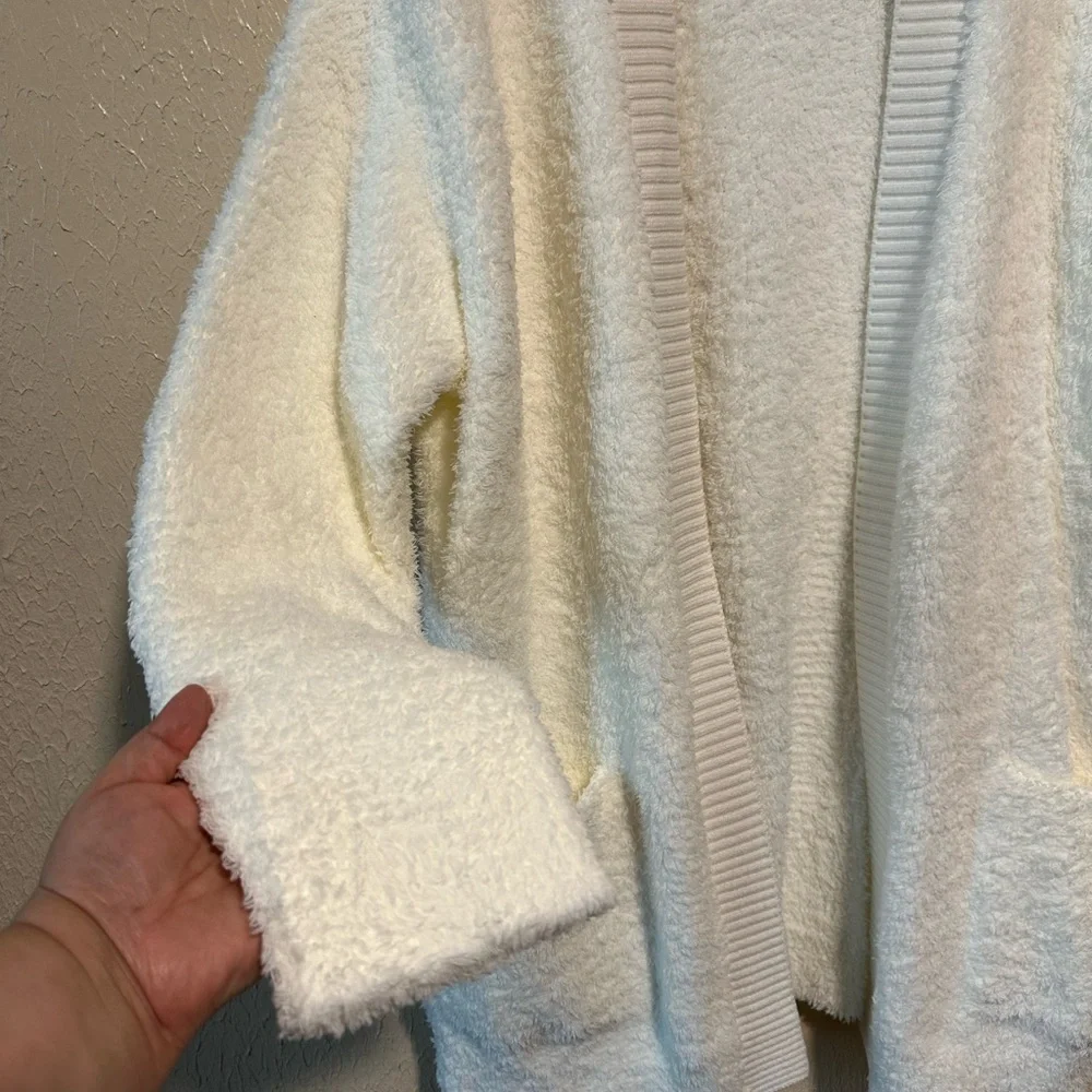 Barefoot Dreams CozyChic Ribbed Knit Trim Cardigan Soft Stretchy Size‎ XL